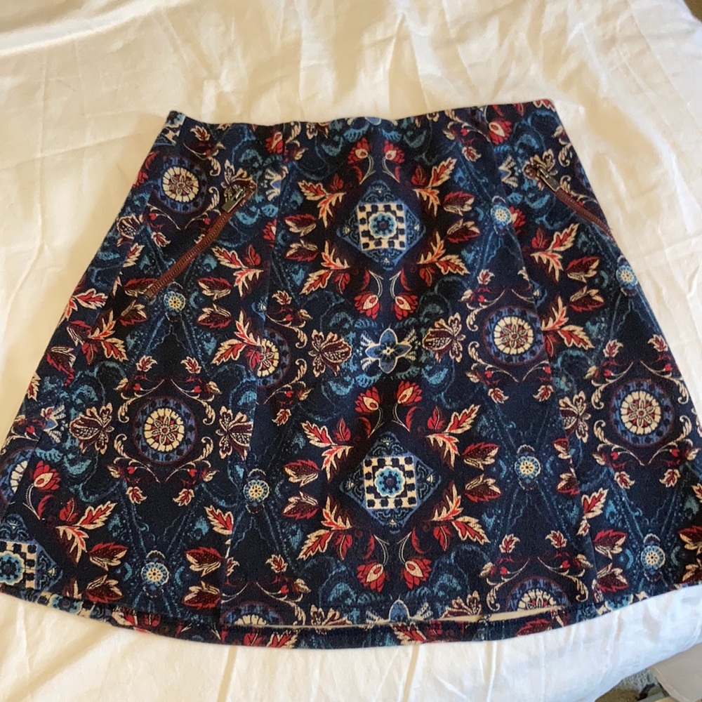 Hollister Navy Printed Skirt S - Picture 2 of 5